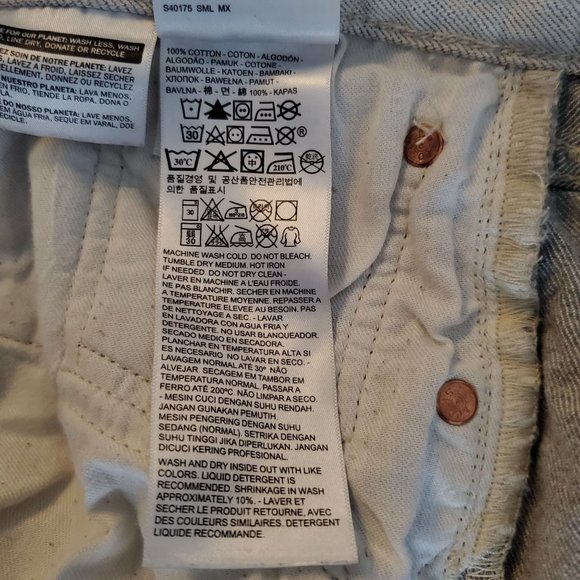 LEVI Strauss & Co. Men's 501XX Button Fly White Wash Denim Jeans Size W40 L32 - Picture 8 of 12